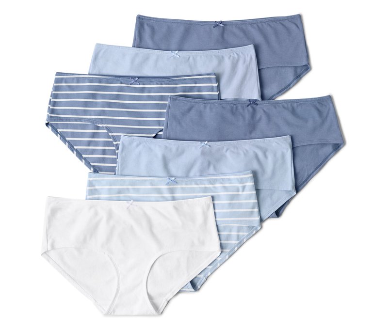 Tchibo - 7 Pantys - Damen - Gr. L - blau/gestreift