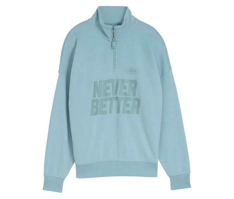 Tom Tailor Kinder-Oversized-Troyer mit Print - Gr. 176 - blau-grün