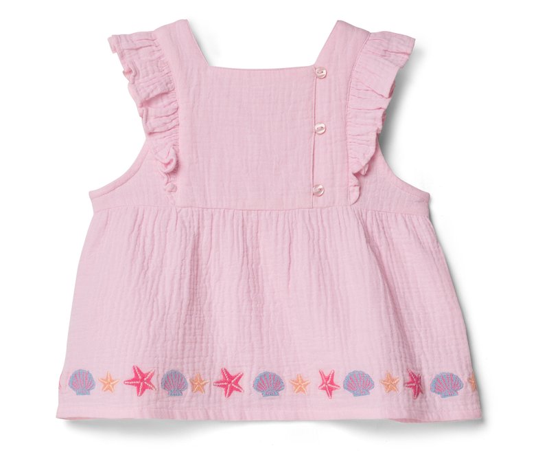 Tchibo - Kinder-Musselin-Bluse - Gr. 74/80 - rosa