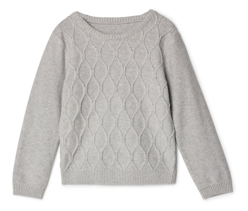 Tchibo - Kinder-Strickpullover - Gr. 122/128 - grau