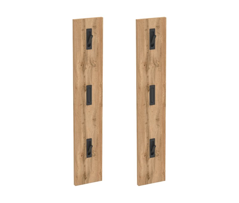Tchibo - 2 Hakenpaneele »Saga« - 19,5x2,5x109cm - schwarz -