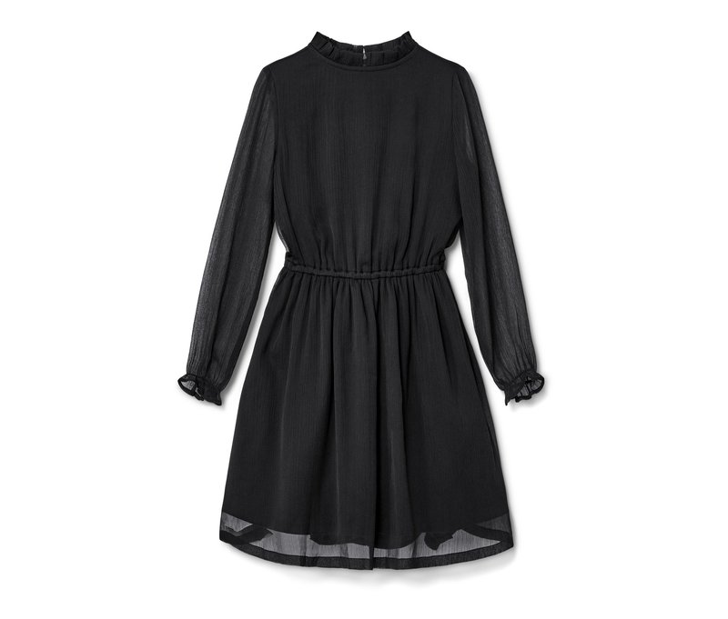 Tchibo - Kinder-Chiffonkleid - Gr. 134/140 - schwarz