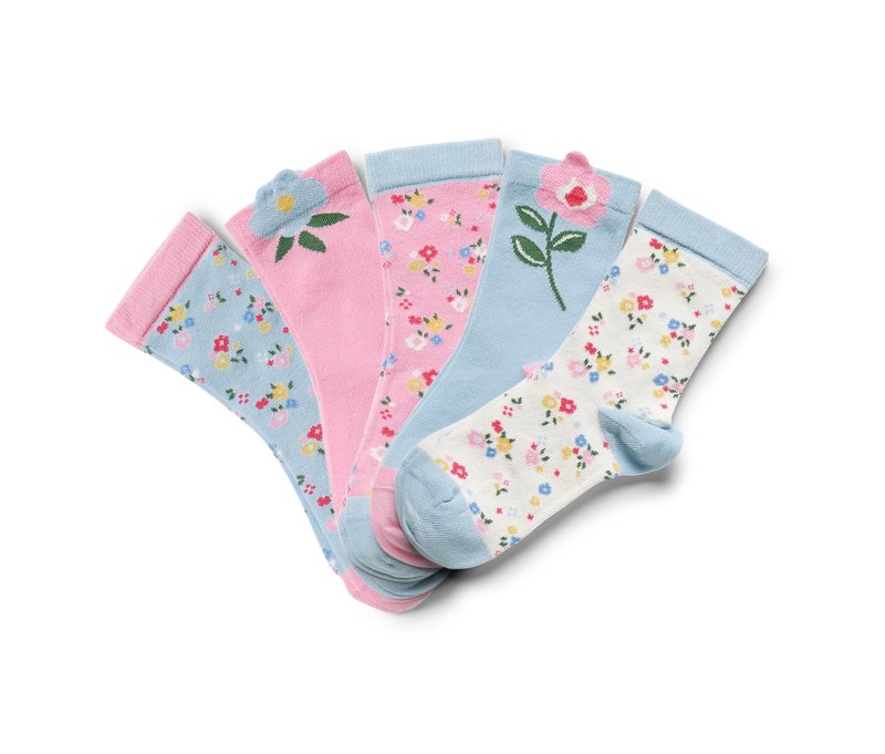 Tchibo - 5 Paar Kinder-Socken - Gr. 23-26 - hellblau