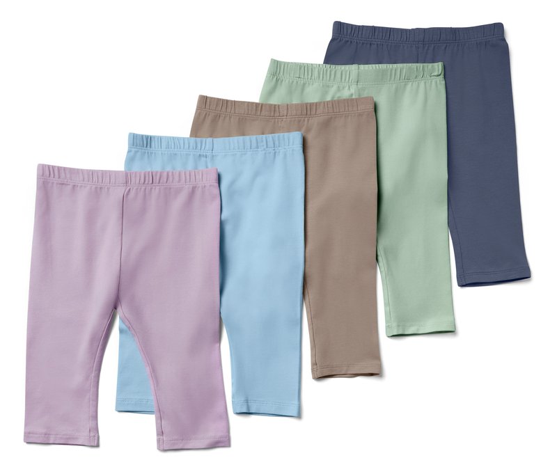 Tchibo - 5 Kinder-Leggings in 3/4-Länge - Gr. 98/104 - dunkelblau