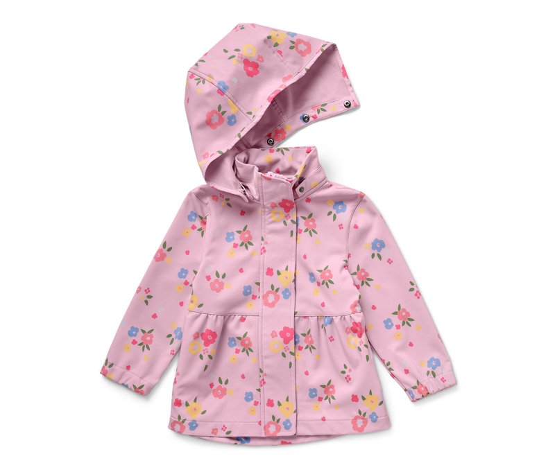 Tchibo - Kinder-Softshelljacke - Gr. 98/104 - rosa/geblümt