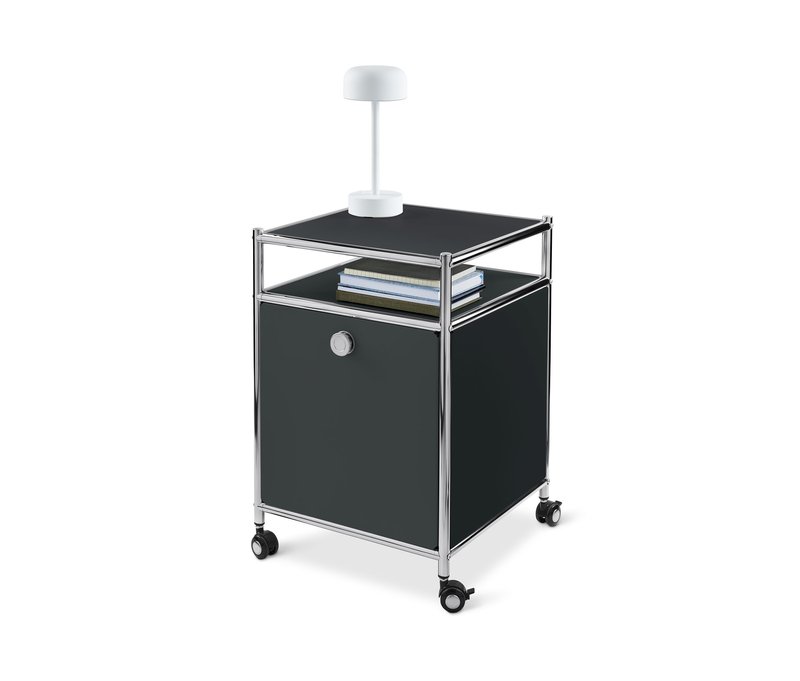 Tchibo - Rollcontainer Metall »Cn3« mit Klappe - 40x40x58cm - schwarz -