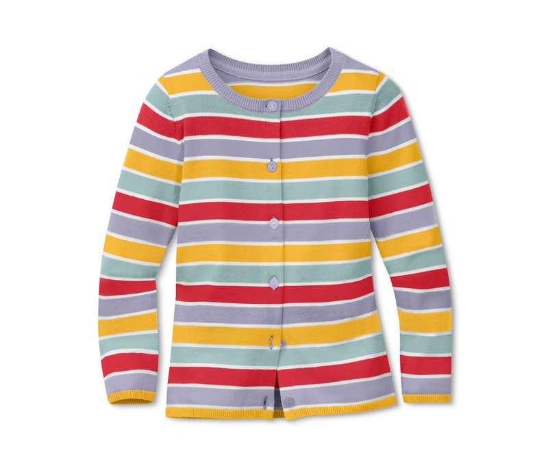Tchibo - Strickjacke - Mädchen - Gr. 98/104 - mehrfarbig/gestreift