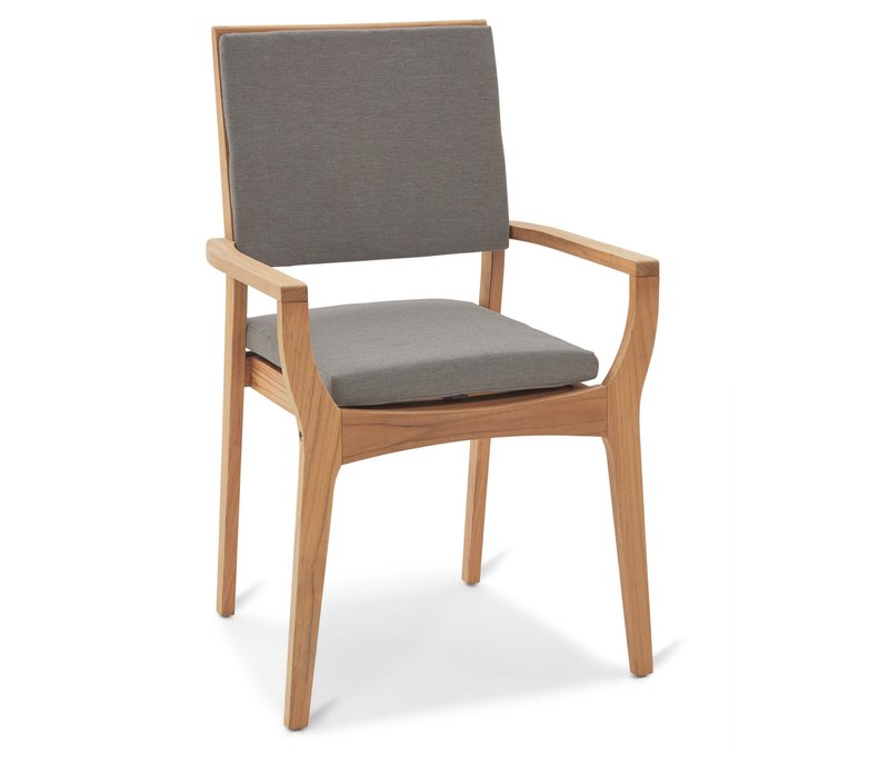 Tchibo - Stapelbarer Teak-Gartenstuhl - 59,8x56,5x99,4cm - taupe -