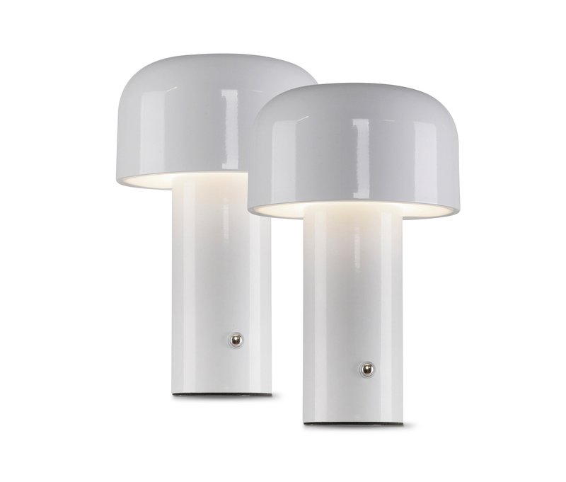 Tchibo - Just Light LED-Akku-Tischleuchte »Agnes« - 13x13x21,5cm - weiß -
