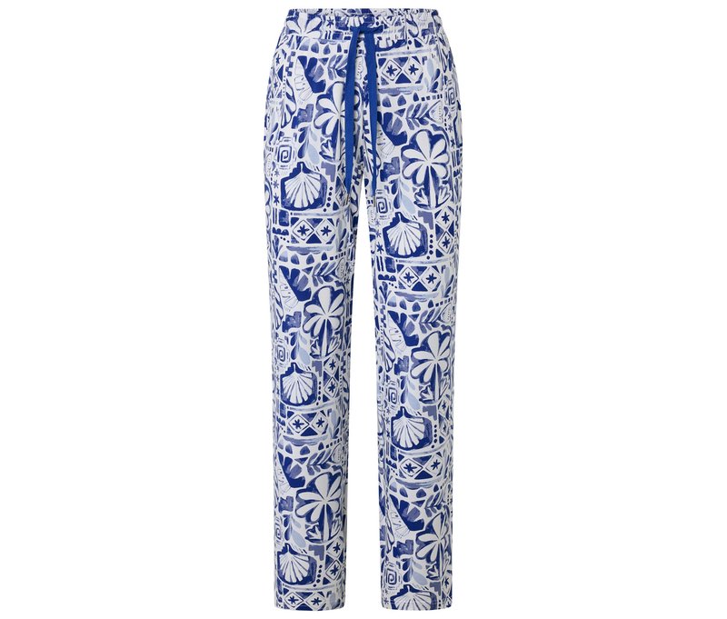 Tchibo - Pyjamahose - Damen - Gr. M - weiß/print