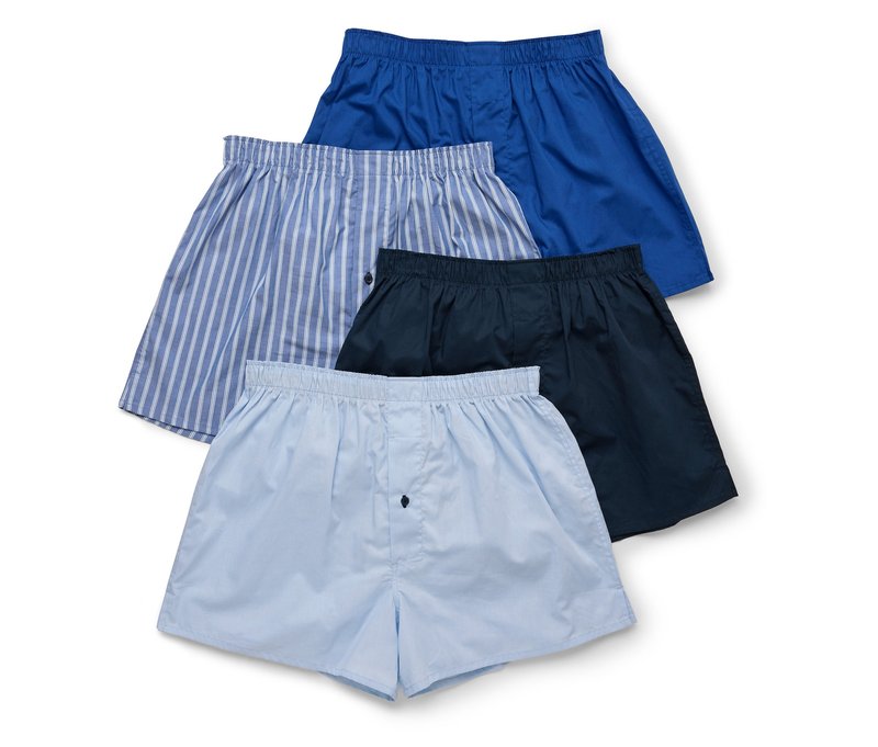 Tchibo - 4 Web-Boxershorts - Herren - Gr. Xxl/8 - dunkelblau/gestreift