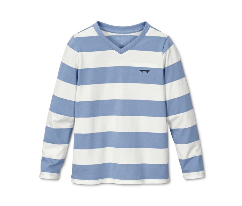 Tchibo - Langarmshirt - Jungen - Gr. 98/104 - blau/gestreift