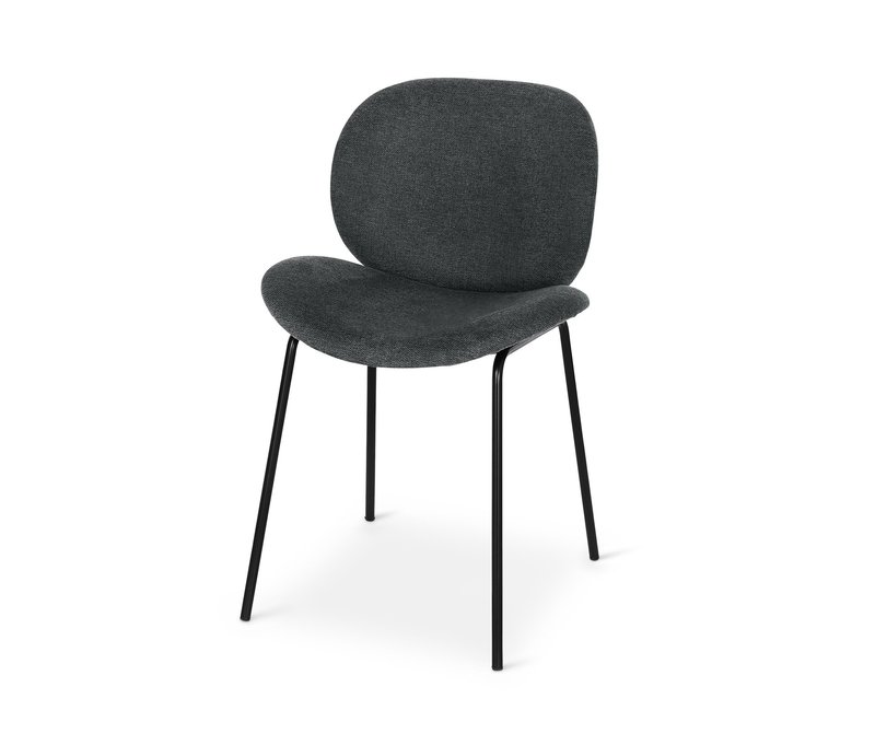 Tchibo - Gepolsterter Designstuhl - 51,5x50x77,5cm - dunkelgrau -