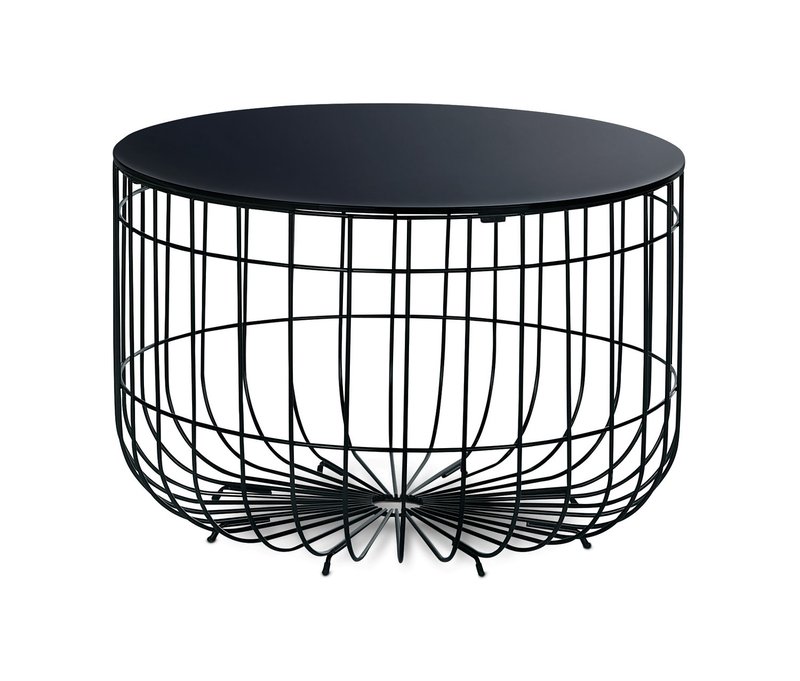 Tchibo - Runder Couchtisch mit Glasplatte - schwarz