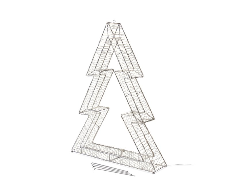 Tchibo - 3D-LED-Tanne - 77x15x100cm - silber -