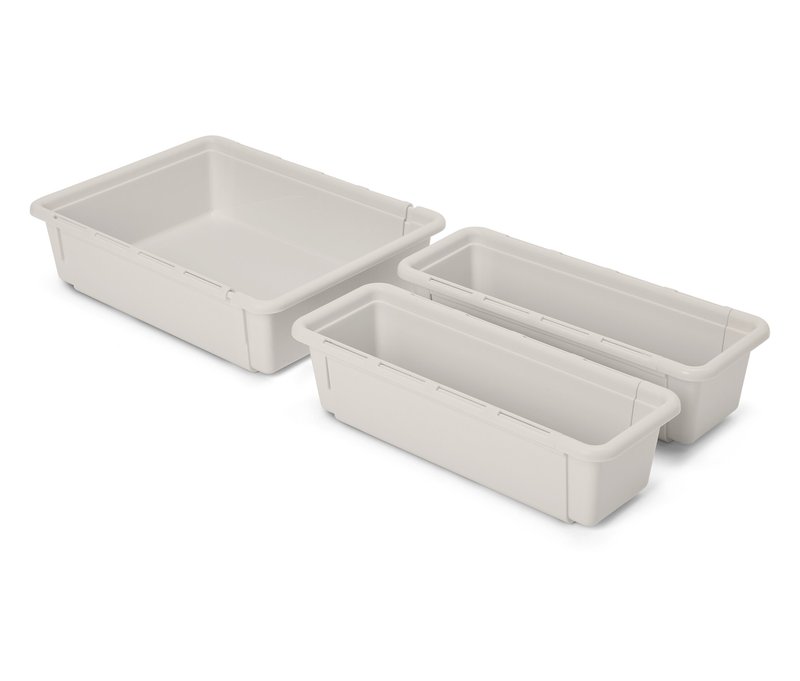 Tchibo - 3 ausziehbare Schubladeneinsätze - creme