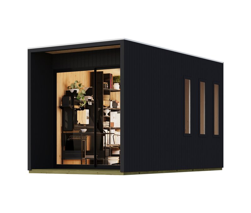 Karibu Homeoffice-Gartenhaus »Valentin« - 220x429x244cm -