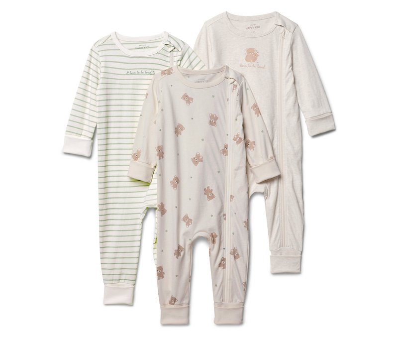 Tchibo - 3 Baby-Schlafanzüge - Kinder - Gr. 98/104 - mintgrün/print