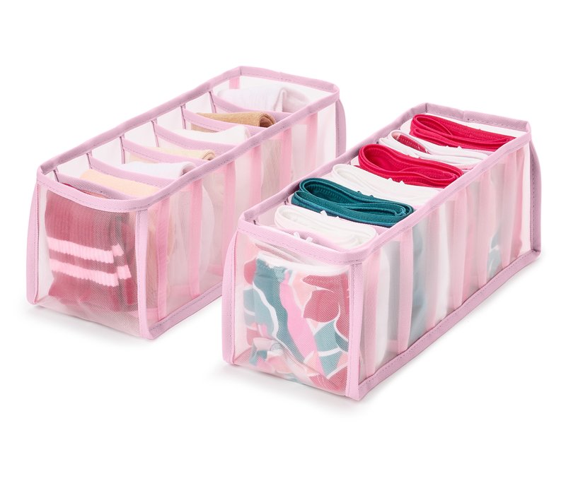 Tchibo - 2 Kleiderschrank-Organizer - rosa