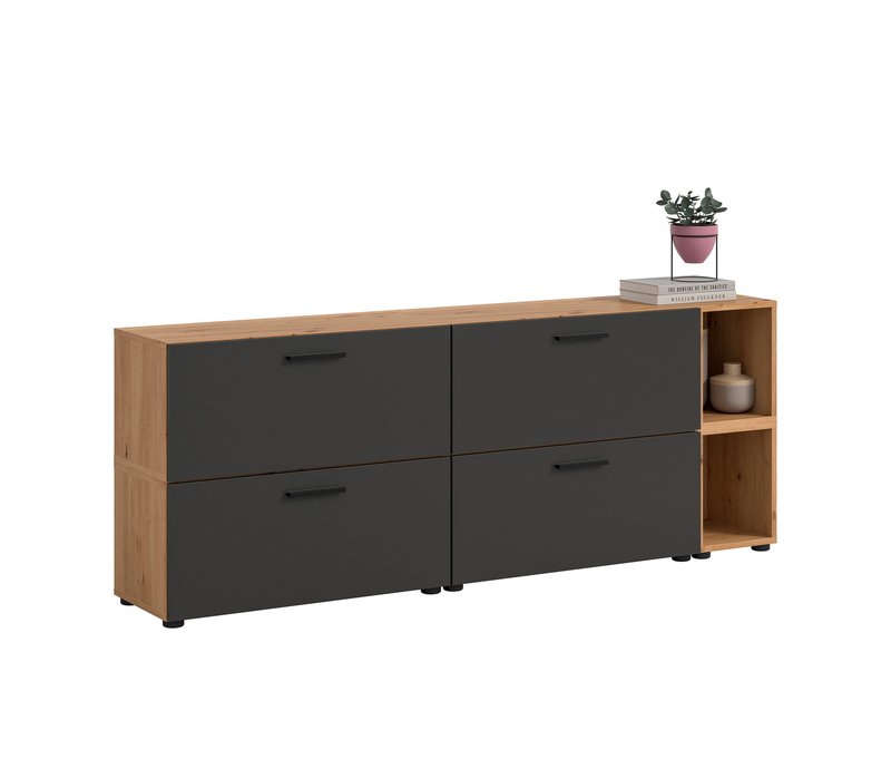 Tchibo - xonox Wohnkombination »Only« - 176x34x97cm - schwarz -