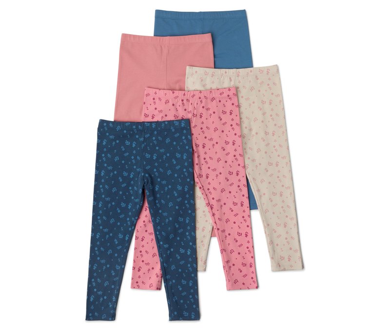 Tchibo - 5 Kinder-Leggings - Mädchen - Gr. 98/104 - dunkelblau