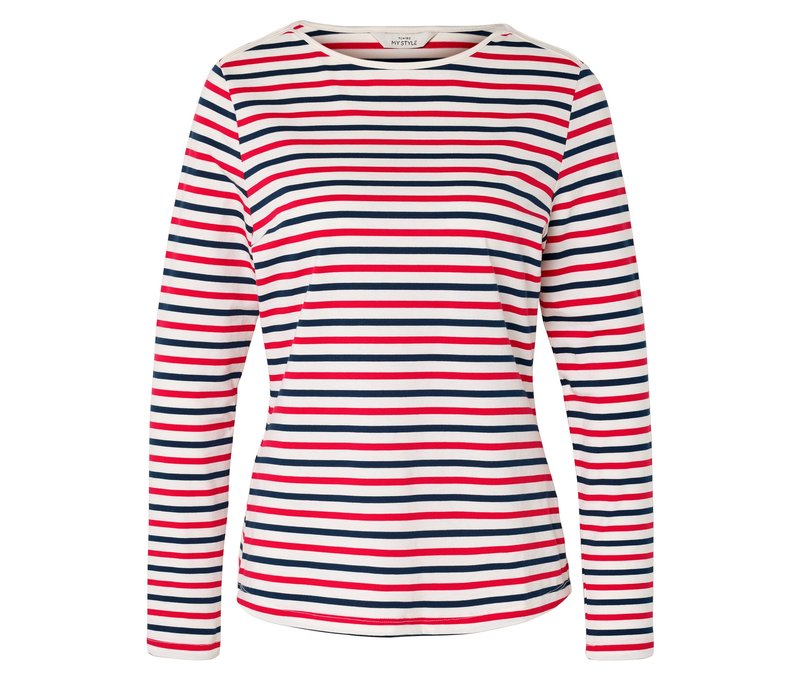 Tchibo - Gestreiftes Langarmshirt - Damen - Gr. XL - dunkelblau/gestreift