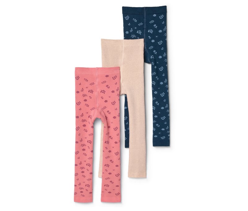 Tchibo - 3 Kinder-Thermoleggings - Mädchen - Gr. 122/128 - dunkelblau