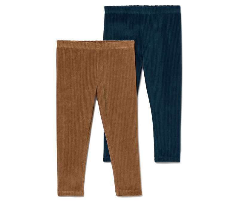 Tchibo - 2 Kinder-Cord-Leggings - Baby - Gr. 86/92 - dunkelblau
