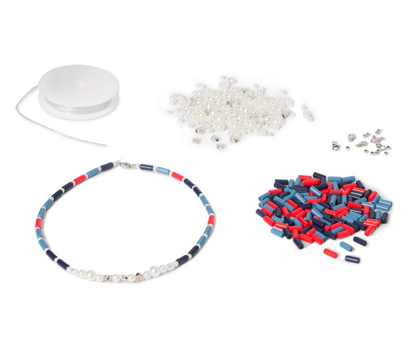 Tchibo - DIY-Perlen-Halsketten-Set - dunkelblau