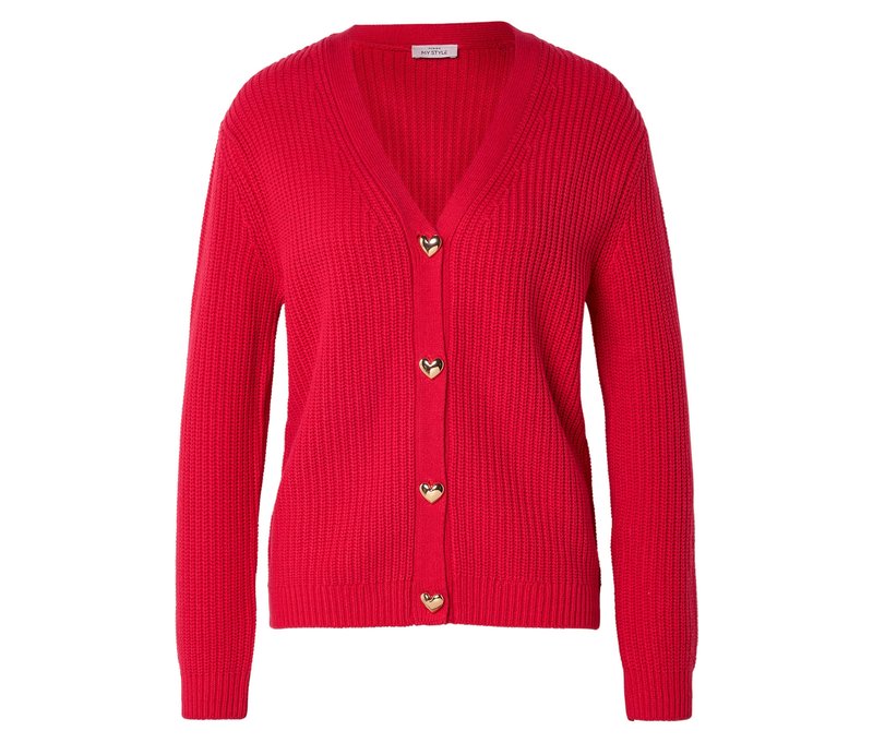 Tchibo - Grobstrick-Cardigan - Damen - Gr. XL - rot