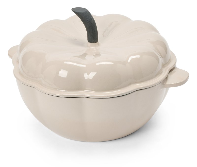 Tchibo - Gusseisen-Topf in Kürbisform - creme