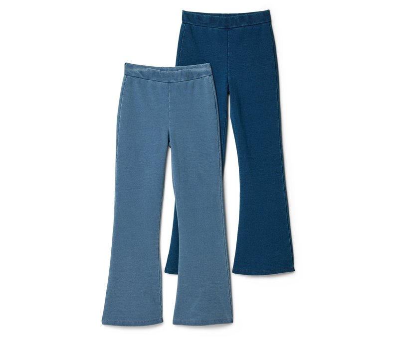Tchibo - 2 Kinder-Flared-Jeggings - Baby - Gr. 86/92 - dunkelblau