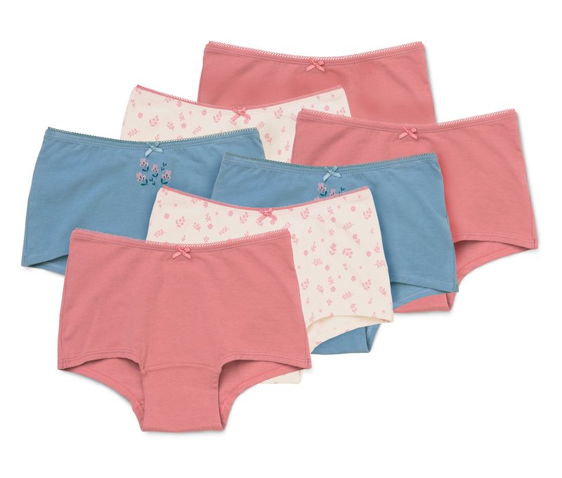 Tchibo - 7 Mädchen-Pantys - Mädchen - Gr. 86/92 - dunkelrosa/print
