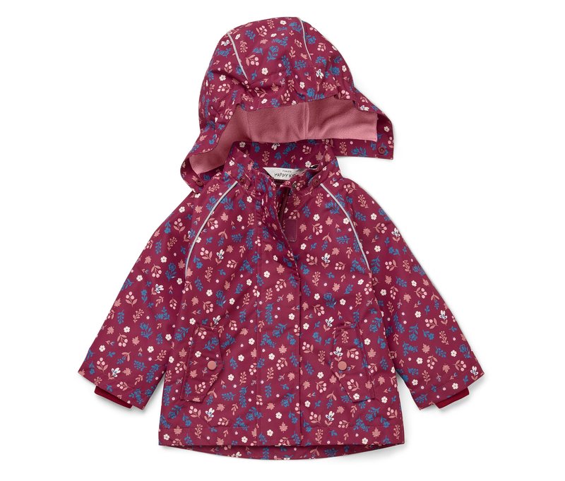 Tchibo - Kinder-Thermo-Regenjacke mit Fleecefutter - Baby - Gr. 74/80 - blau/print