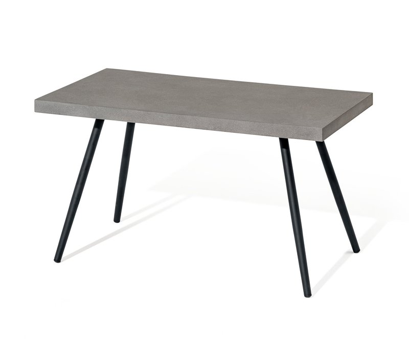 Tchibo - Garten-Couchtisch mit Polyzement-Tischplatte - 90x50x50cm - schwarz -