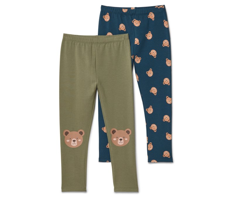 Tchibo - 2 wärmende Kinder-Leggings mit angerauter Innenseite - Baby - Gr. 86/92 - dunkelblau