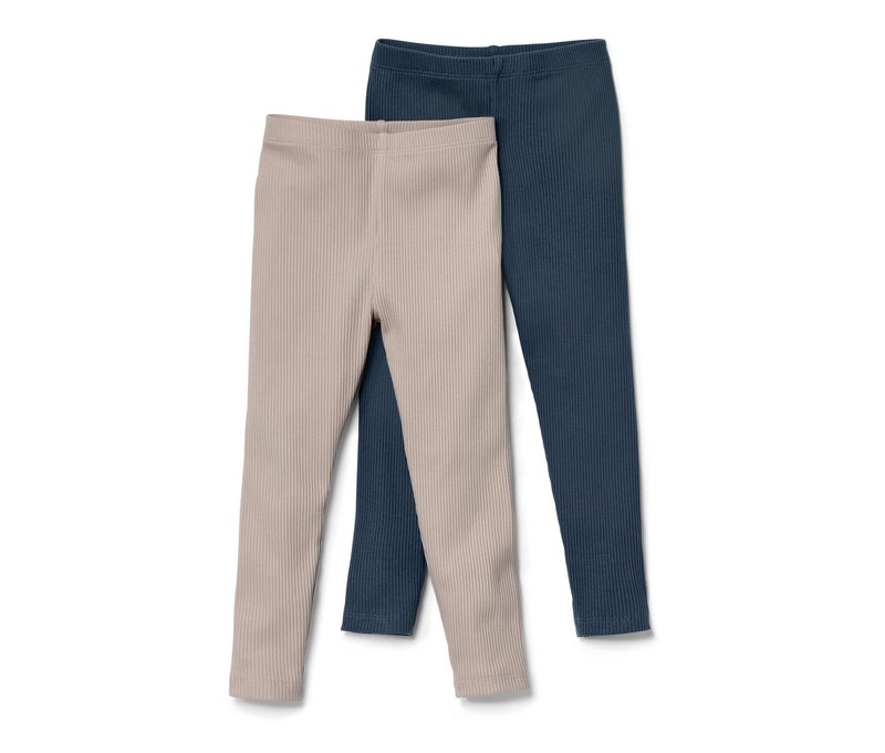 Tchibo - 2 Kinder-Rippleggings - Baby - Gr. 86/92 - blau