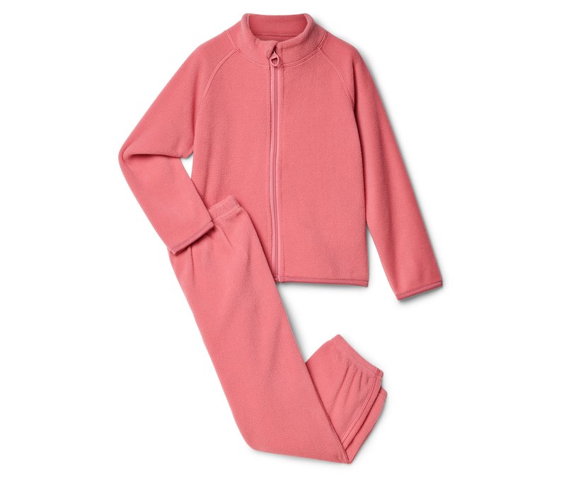 Tchibo - 2-teilige Kinder-Fleece-Kombi - Mädchen - Gr. 98/104 - dunkelrosa
