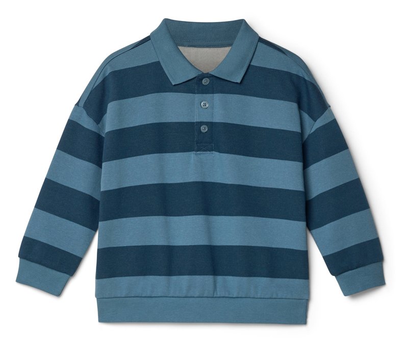 Tchibo - Kinder-Poloshirt mit angerauter Innenseite - Baby - Gr. 50/56 - dunkelblau