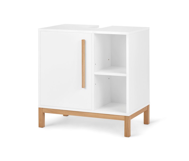 Tchibo - Waschbeckenunterschrank »Eklund« mit Tür und Seitenfach - 65,5x40x66,5cm - braun -