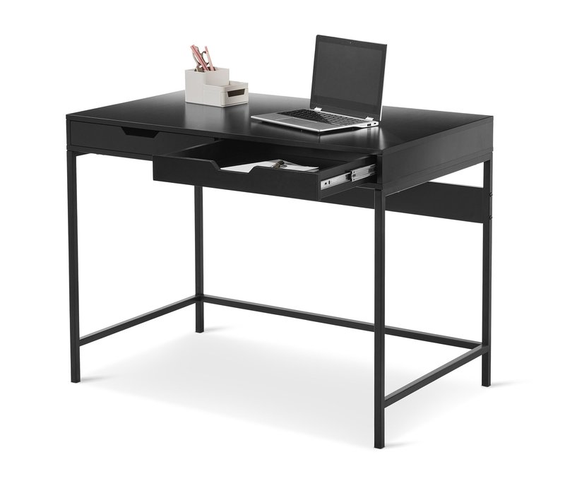 Tchibo - Schreibtisch mit Schubladen - 105x60x76cm - schwarz -