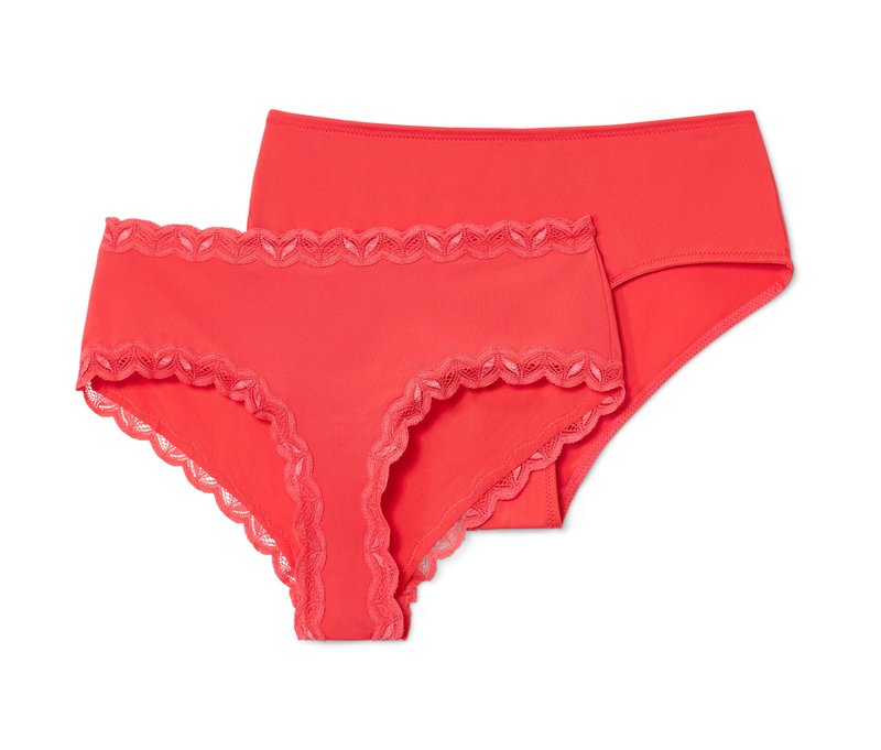 Tchibo - 2 Hipster - Damen - Gr. S - rot